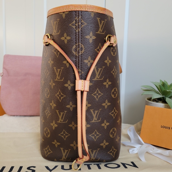 💕CLASSIC Louis Vuitton Neverfull MM Monogram "PEONY/Hot Pink Interior" Tote Bag - Picture 13 of 16